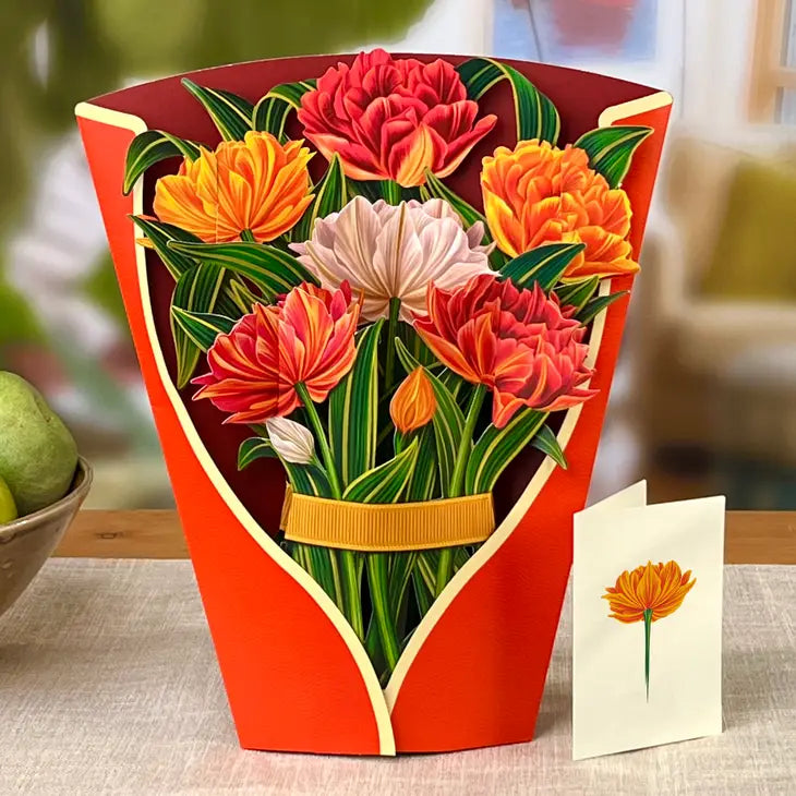 Pop-up Large Greeting Cards - Murillo Tulips