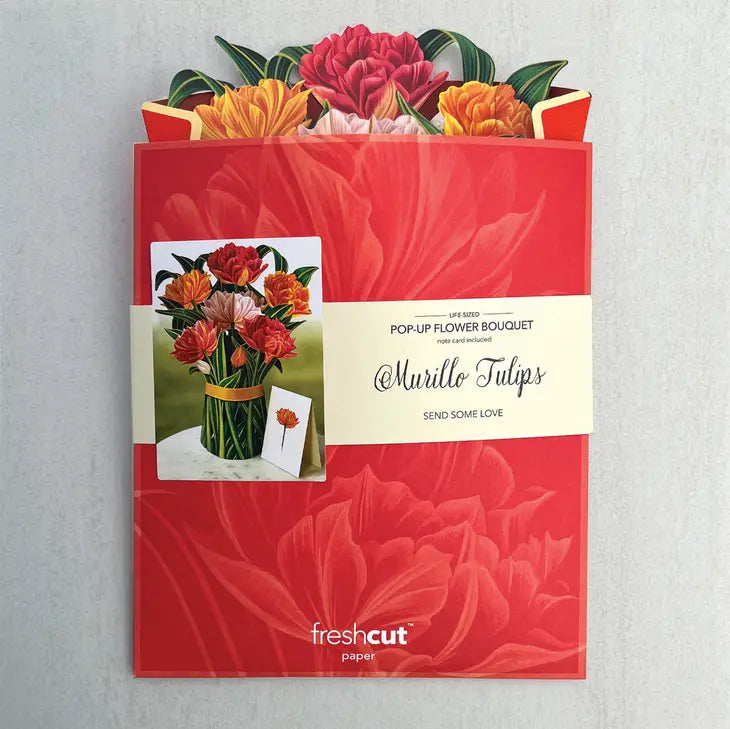 Pop-up Large Greeting Cards - Murillo Tulips