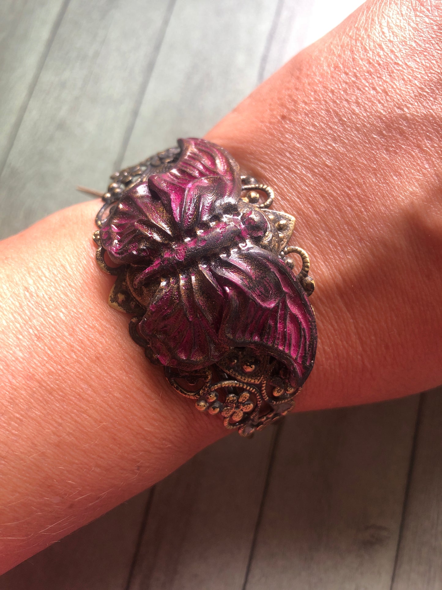 Adjustable Purple Butterfly Cuff