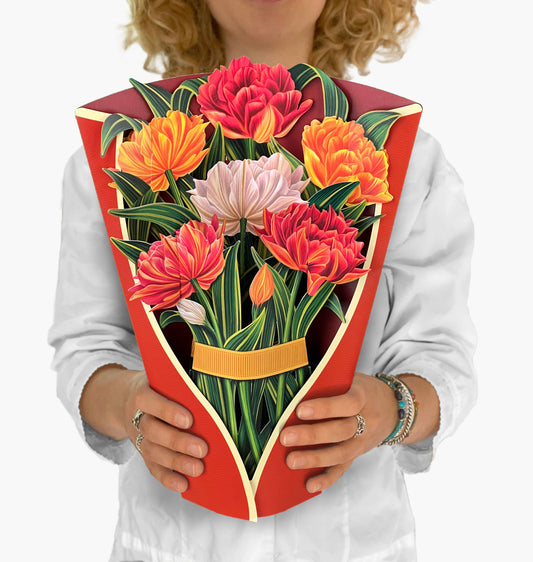 Pop-up Large Greeting Cards - Murillo Tulips