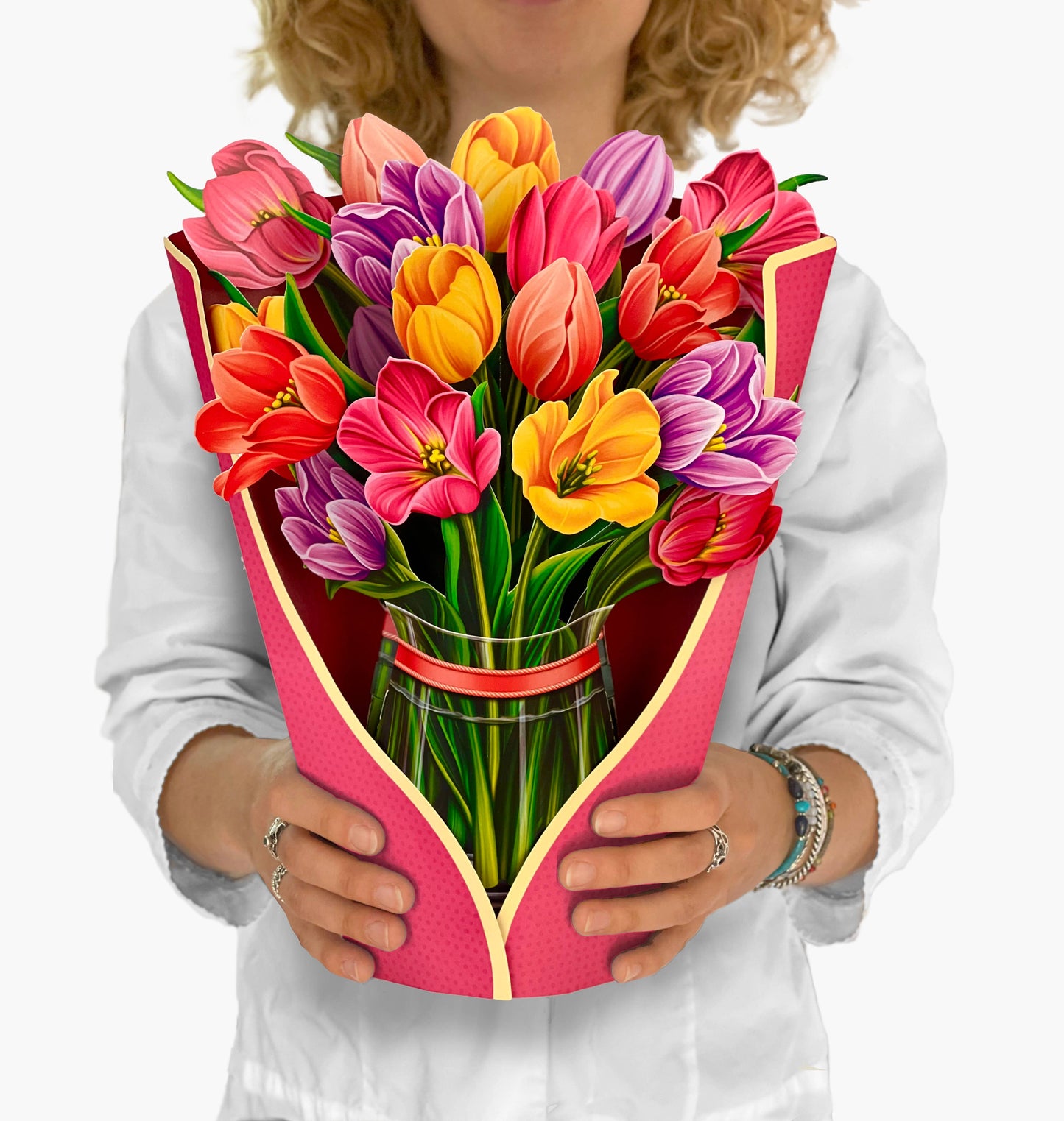 Pop-up Large Greeting Cards - Festive Tulips